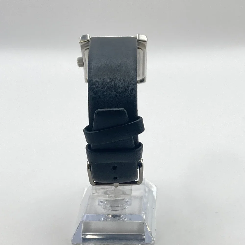 Kenneth Cole Men's Tank Watch 29mm Silver Tone Date Gray Dial New Battery 9.5